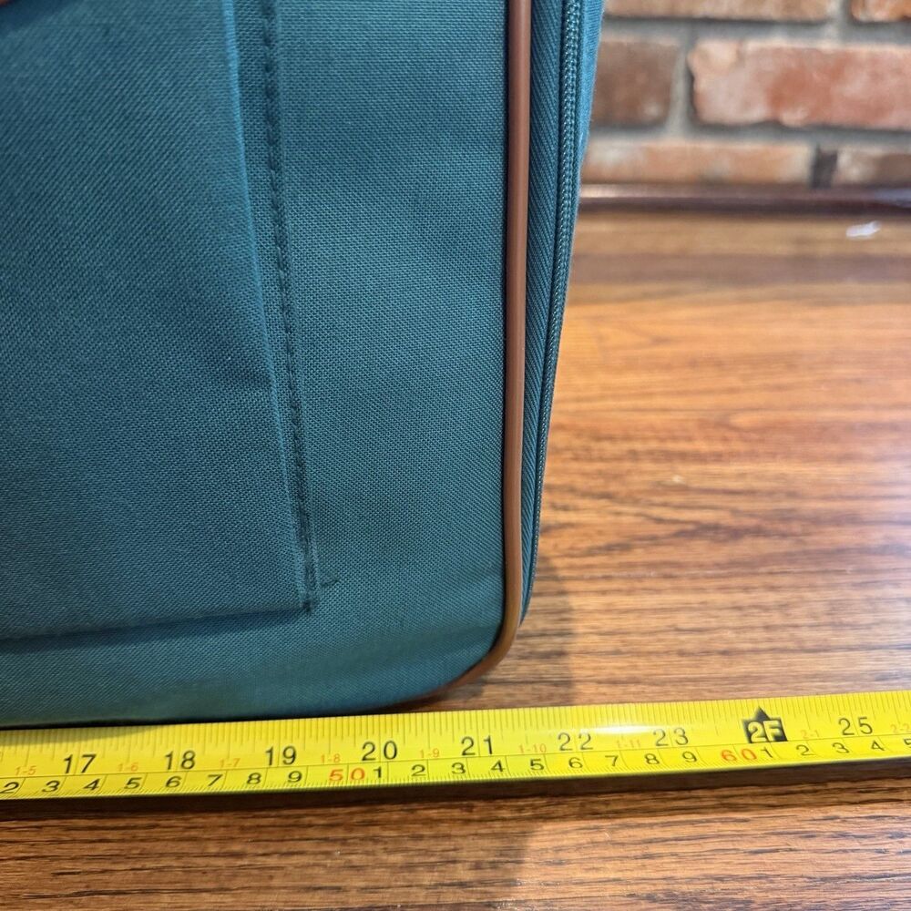 Vintage 90s Polo Ralph Lauren Green Canvas Travel Duffel Bag 24” Large Duffle - Picture 5 of 11